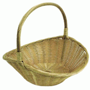 Panier fruits polypropylène effet osier - papaye 39x34,5x34cm
