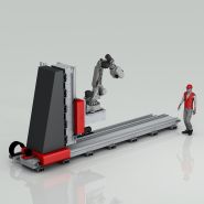 Robot élévateur conçu pour la manutention et le transport de charges lourdes dans les entrepôts, les usines et les centres logistiques