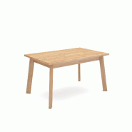 SKRAUT HOME Table à manger, 140, Pour 6 personnes, Pieds en bois, Chêne - beige Bois manufacturé 398_10