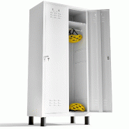 TwinThink Vestiaire metallique à 2 porte Casier 180x65x40cm pour votre atelier ou votre bureau casier metallique serrure (Blanc) - blanc métal 84370 TwinThink Vestiaire metallique à 2 porte Casier 180x65x40cm pour votre atelier ou votre bureau casier metallique serrure (Blanc) - blanc métal 84370