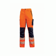 U-POWER Pantalon de travail stretch haute visibilité ROY - Orange Fluo M - FR (42) - EU (48) - M orange multi-matériau 8033546463697