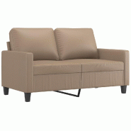VidaXL Canapé à 2 places Cappuccino 120 cm Similicuir Modèle Ivelionne - Matériau naturel 359136
