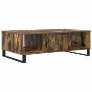 VidaXL Table basse chêne fumé 104x60x35 cm bois d'ingénierie Modèle Terrasse Boréale - 827097