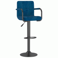 VidaXL Tabouret de bar Bleu Velours Modèle Aero Panorama Riviera - bleu 334652