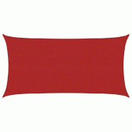 Voile d'ombrage 160 g/m² Rouge 3x6 m PEHD Modèle Ombre Iota - 311625