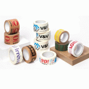 Adhésif personnalisable PVC solvant transparent x 360  impres.1 couleur 50x66m