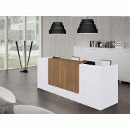 Banque d'accueil droite modèle Z2 - Officity - 246, Noyer canaletto, Blanc_0