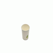 Betik Ecoline – 1000 unités – Gobelet boissons chaudes carton blanc épais premium imprimé feuille verte – Ø 65 mm 120 ml - blanc en carton 1010616