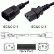 Câble d'alimentation C13/C14 10A SHIELDED