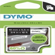 Cassette de ruban DYMO D1 noir sur blanc, 19 mm x 5,5 m - bleu papier 5411313169608_0