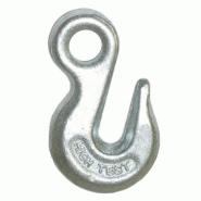 Crochet plat à œil 7 mm - Treuil de halage et levage - Charge maximale 2000 kg