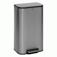 FIVE Poubelle haute en Acier Inox finition mat 30 Litres ouverture à pédale - argenté 3560233534750 FIVE Poubelle haute en Acier Inox finition mat 30 Litres ouverture à pédale - argenté 3560233534750