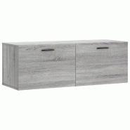 Helloshop26 - Armoire murale rangement décorative pratique 100 x 36,5 x 35 cm en bois d'ingénierie sonoma gris 02_0048892 - gris Bois massif 3000235