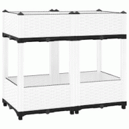 Helloshop26 - Jardinière bac lit surélevé plantes fleurs terrasse jardin 80 x 40 x 71 cm polypropylène gris 02_0039242 - 3000218449735 Helloshop26 - Jardinière bac lit surélevé plantes fleurs terrasse jardin 80 x 40 x 71 cm polypropylène gris 02_0039242 - 3000218449735
