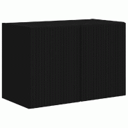 Helloshop26 - Meuble TV mural rectangulaire moderne avec portes pivotantes 59,5 x 31 x 40 cm en bois d'ingénierie noir 02_0055005 - noir Bois massif