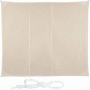 Helloshop26 - Voile d'ombrage carré 4 x 4 m beige 13_0002942_3 - beige inox 3000143838987