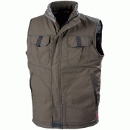 Lafont - Bodywarmer de travail mixte sans manches ELKI Marron / Gris Taille XL - XL marron 3609701444860