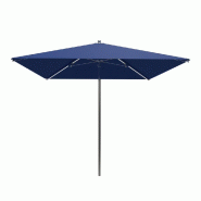 Parasol pour terrasse Pro Ouessant carré 250 cm armature+toile+housse bleu nuit