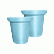 PLAST'UP ROTOMOULAGE Pot de fleurs rond xxl delight 75l- lot de 2 - BLEUPASTEL - bleu 0637962082579