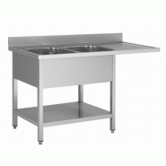 Plonge professionnel en inox avec passage lave vaisselle a droite 1... - PTHSTR187SBL2