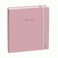 Quo Vadis - Agenda année scolaire - 2026-2027 - Exécutif Septembre Color - Multilingue - Pastel - Rose clair - 13 mois de août à août - 16x16 cm