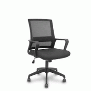 Silla Ergo535 negra basculante respaldo malla negro asiento tela negro ruedas nailon - noir multi-matériau 535BNDW00RN Silla Ergo535 negra basculante respaldo malla negro asiento tela negro ruedas nailon - noir multi-matériau 535BNDW00RN