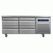 Soubassement réfrigéré 4 tiroirs professionnel – roulettes – groupe tropicalisé – cuistance - GNH2140TN Soubassement réfrigéré 4 tiroirs professionnel – roulettes – groupe tropicalisé – cuistance - GNH2140TN