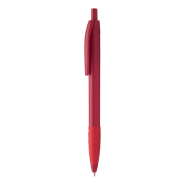 Stylo à bille en plastique - grip en caoutchouc coloré - couleur rouge - encore bleue Stylo à bille en plastique - grip en caoutchouc coloré - couleur rouge - encore bleue