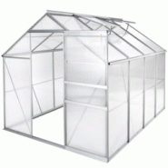 TecTake GmbH tectake Serre en aluminium, résistant aux UV, 185x250x195cm blanc transparent - 402476 - transparent aluminium 402476 TecTake GmbH tectake Serre en aluminium, résistant aux UV, 185x250x195cm blanc transparent - 402476 - transparent aluminium 402476