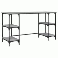 VidaXL Bureau sonoma gris 140x50x75 cm métal et bois d'ingénierie Modèle Orion Master Horizon - 845329
