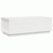 VidaXL Table basse Blanc 100x50x35 cm Bois massif de pin Modèle Luna Loft - 813421