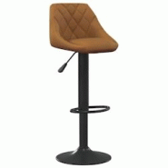 VidaXL Tabouret De Bar Marron Velours - marron 335336 VidaXL Tabouret De Bar Marron Velours - marron 335336