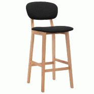 VidaXL Tabourets de bar lot de 2 noir tissu Modèle Atlas Outdoor Plus - 289373