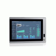 Panel PC industriel fanless 10.1 pouces 16:10 WXGA pour HMI, supervision et automatisation - EVI-C010WBC - Façade avant IP66, Intel Elkhart Lake