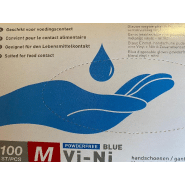 100 gants à usage unique CE en VINI bleu non poudré - GVNNPBL-IM04_0