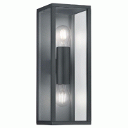 Applique murale LED, 2xE27, verre et métal anthracite - Trio - Garonne - gris 4017807442410_0
