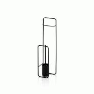 AQA Design Porte-brosse WC SEIKI noir en métal L.17,5 P.15 H.73 MP01917 - noir métal MP01917