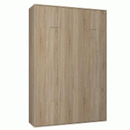 ARMOIRE LIT ESCAMOTABLE SMART-V2 CHÊNE COUCHAGE 140*200 CM.