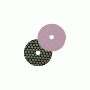 DIAMWOOD EXPERT EN EQUIPEMENT Pad de polissage diamanté à sec auto-agrippant D.125 mm x Gr. 3000 - Granit, marbre, pierre naturelle - Diamwood - gri