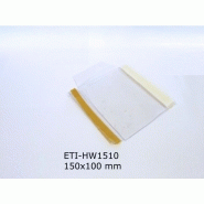 Eti-hw1510 - porte-étiquettes adhésif transparent a6 avec velcro - 150 x 100 mm