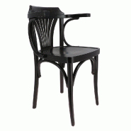 Fauteuil d'intérieur en bois New Orleans coloris Noir