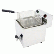 Friteuse electrique 12 litres de table avec robinet - 355x495x325 mm - 4500 W 230/1V - 44126210 Eurast - inox 44126210 Friteuse electrique 12 litres de table avec robinet - 355x495x325 mm - 4500 W 230/1V - 44126210 Eurast - inox 44126210