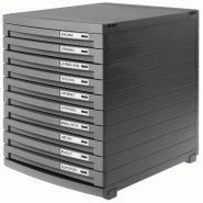HAN Module de classement CONTUR, 10 tiroirs bas, en PS, coloris gris foncé - 1510-191 HAN Module de classement CONTUR, 10 tiroirs bas, en PS, coloris gris foncé - 1510-191