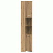 Helloshop26 - Armoire de salle de bain en bois d'ingénierie 30 x 30 x 183 cm rangement spacieux design chêne artisanal 02_0051250 - Bois massif 3000