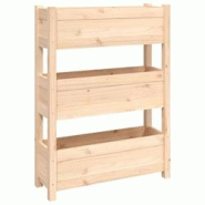Helloshop26 - Jardinière bac lit surélevé plantes fleurs terrasse jardin 77 x 25 x 104,5 cm bois massif de pin marron 02_0037844 - 3000213978032 Helloshop26 - Jardinière bac lit surélevé plantes fleurs terrasse jardin 77 x 25 x 104,5 cm bois massif de pin marron 02_0037844 - 3000213978032