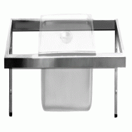 ITALCONCEPT L2G Etagere Tubulaire Inclinee Support Bacs Gn 1/3 X3, 220 x 560 x 380mm - 3616350224583