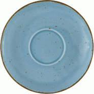 LUBIANA Soucoupe, série Aida, turquoise, mouchetée de brun, Ø 160 mm - PZ6302160