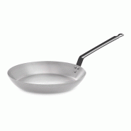 Poêle à frire plate lyonnaise avec manche. Usage professionnel Ø28Cm Vaello - 8411470005631