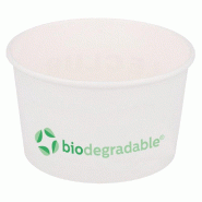 Pot à glace en carton biodégradable 240ml Ø9,4x5,5cm - par 2000