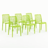 RATTATAN Set 6 Chaises en polypropylène avec fibre de verre empilables pour extérieur et jardin, bar et restaurant, cuisine design moderne - ANNA - RATTATAN Set 6 Chaises en polypropylène avec fibre de verre empilables pour extérieur et jardin, bar et restaurant, cuisine design moderne - ANNA -